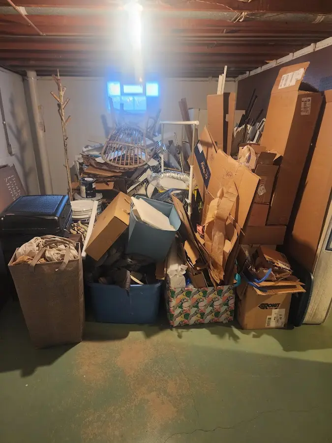 Roll-off dumpster container at job site for Construction Dumpster Rental in Lake Wissota